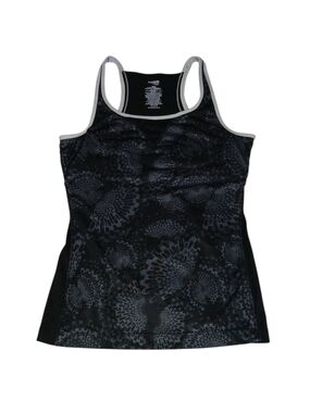 Danskin Now Active Tank | Black Floral Racerback M (8-10)